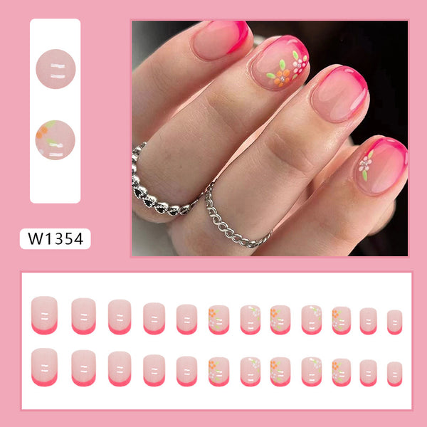 12 Sizes-24 Pcs Press On Nails W1354