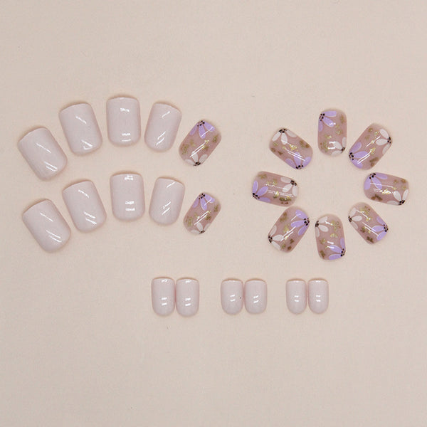 12 Sizes-24 Pcs Press On Nails W1353