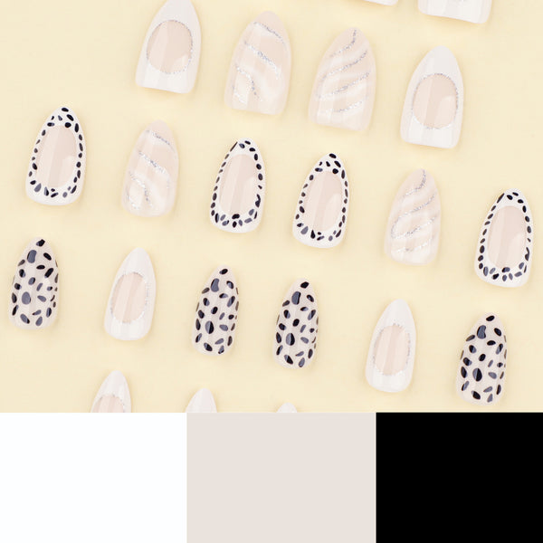 12 Sizes-24 Pcs Press On Nails JP4078