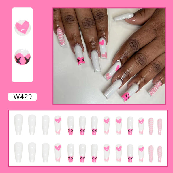 12 Sizes-24 Pcs Press On Nails W406