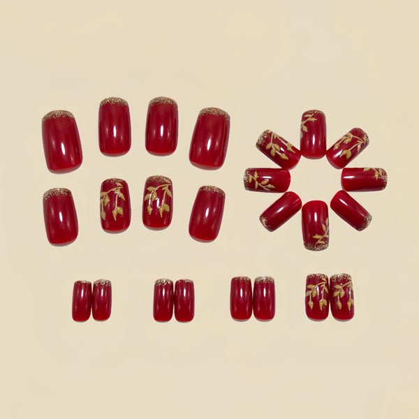 12 Sizes-24 Pcs Press On Nails Y1598