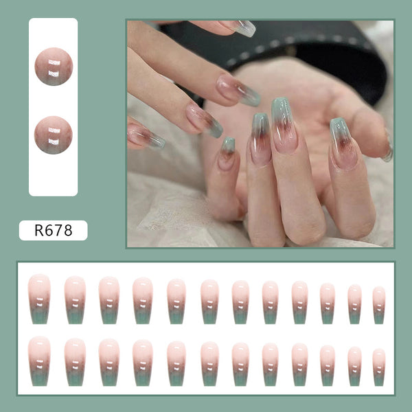 12 Sizes-24 Pcs Press On Nails R678