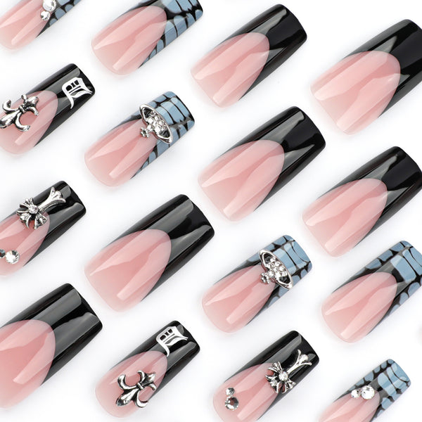 12 Sizes-24 Pcs Press On Nails JP3537