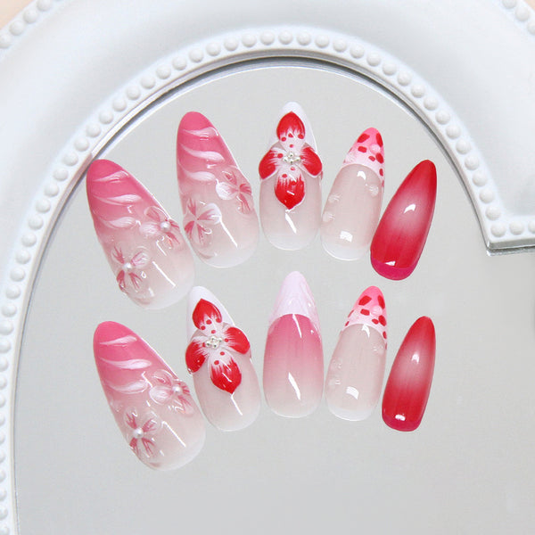 12 Sizes-24 Pcs Press On Nails Z1245
