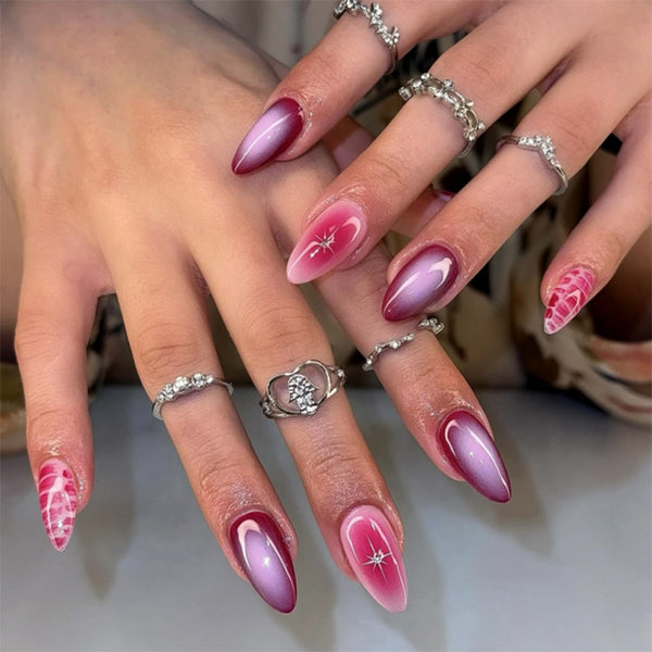 12 Sizes-24 Pcs Press On Nails JP3967