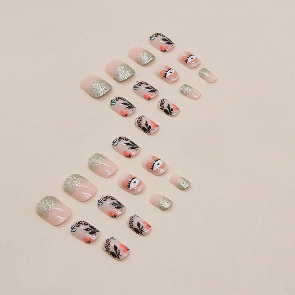 12 Sizes-24 Pcs Press On Nails W727