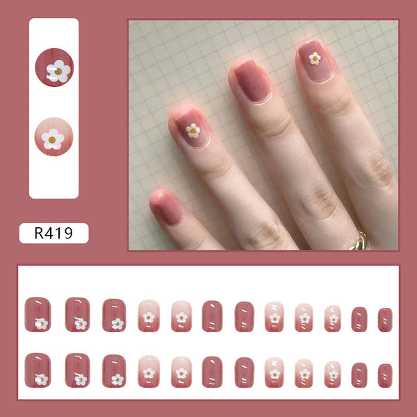 12 Sizes-24 Pcs Press On Nails R402