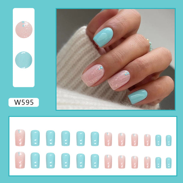 12 Sizes-24 Pcs Press On Nails W595