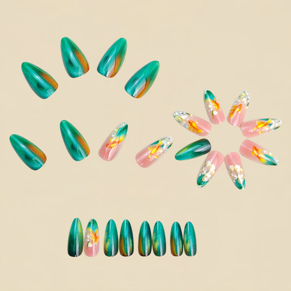 12 Sizes-24 Pcs Press On Nails Y1978