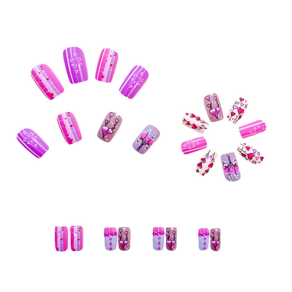 12 Sizes-24 Pcs Press On Nails Y502-1