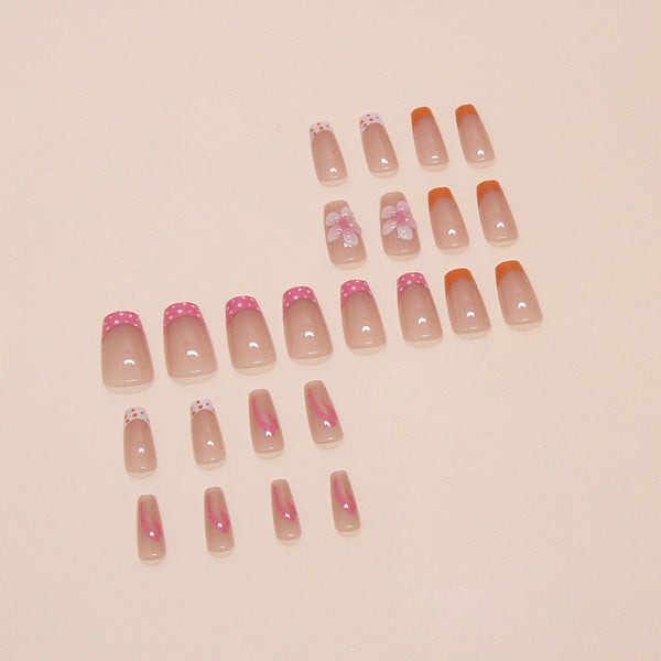 12 Sizes-24 Pcs Press On Nails W1684