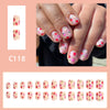 12 Sizes-24 Pcs Press On Nails C306