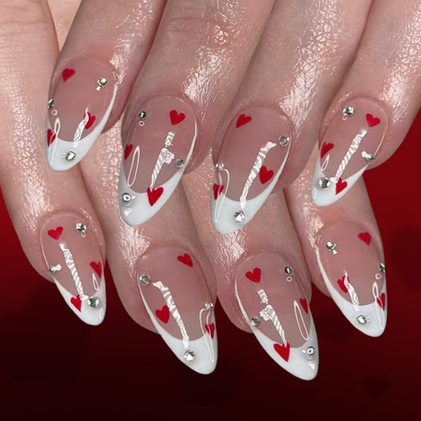 12 Sizes-24 Pcs Press On Nails C1499