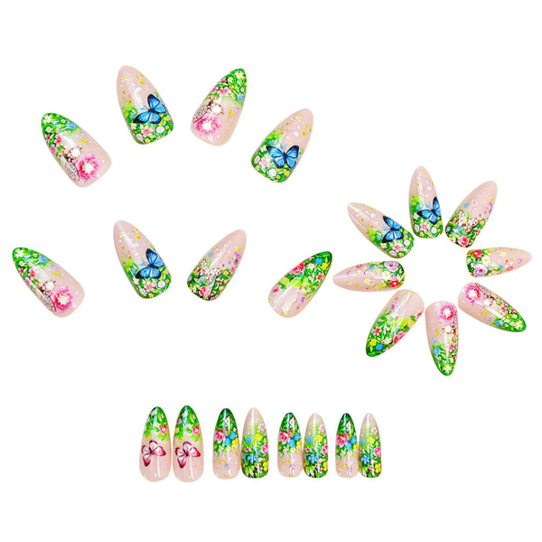 12 Sizes-24 Pcs Press On Nails Y1956