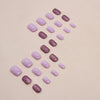 12 Sizes-24 Pcs Press On Nails W1295