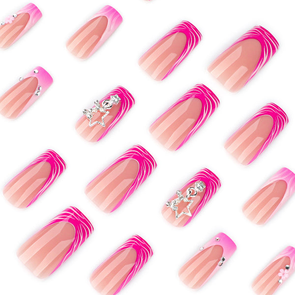 12 Sizes-24 Pcs Press On Nails JP4234