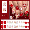 12 Sizes-24 Pcs Press On Nails C712