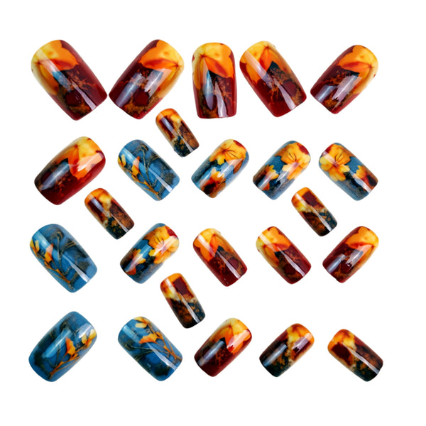 12 Sizes-24 Pcs Press On Nails Y1630