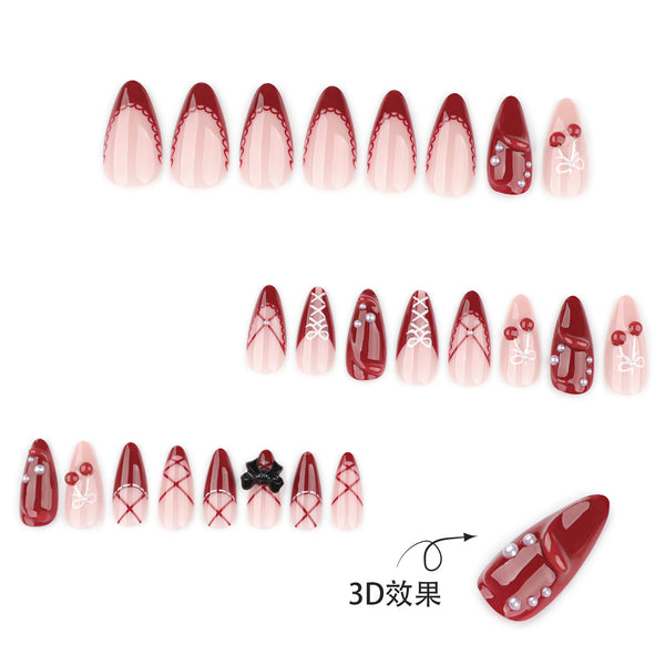12 Sizes-24 Pcs Press On Nails JP4040