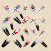 12 Sizes-24 Pcs Press On Nails Y1284