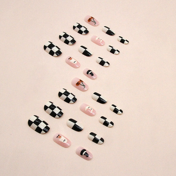 12 Sizes-24 Pcs Press On Nails W1425