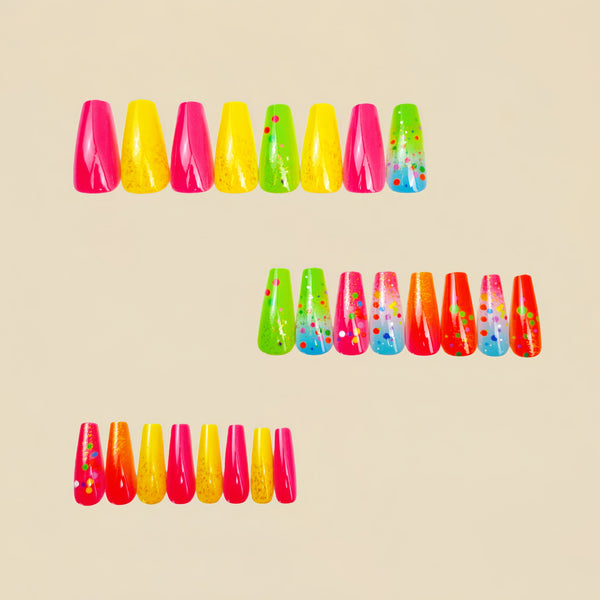 12 Sizes-24 Pcs Press On Nails Y1499