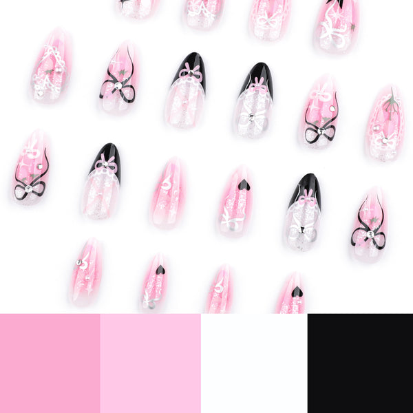 12 Sizes-24 Pcs Press On Nails JP3751