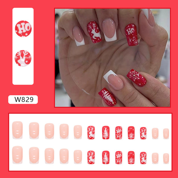 12 Sizes-24 Pcs Press On Nails W829