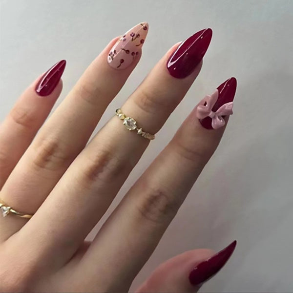 12 Sizes-24 Pcs Press On Nails T332