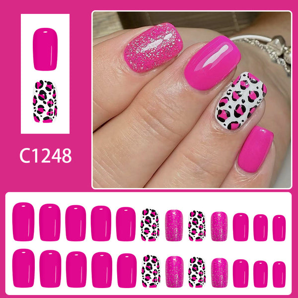 12 Sizes-24 Pcs Press On Nails C1248