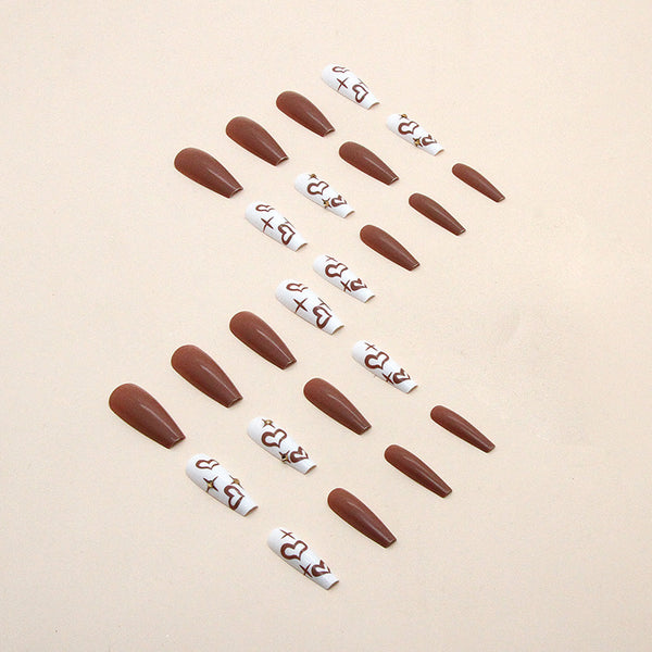 12 Sizes-24 Pcs Press On Nails Z616