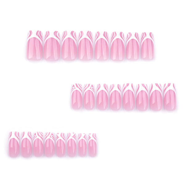 12 Sizes-24 Pcs Press On Nails JP3545