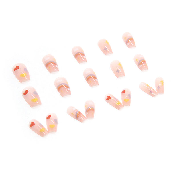 12 Sizes-24 Pcs Press On Nails R561