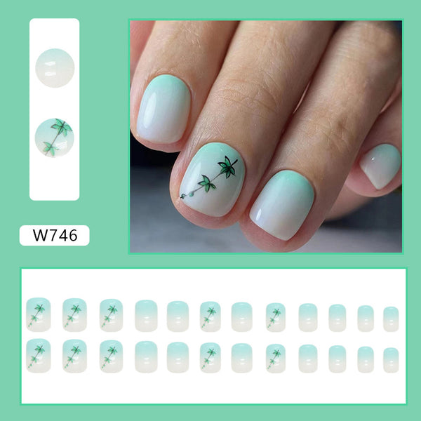 12 Sizes-24 Pcs Press On Nails W746