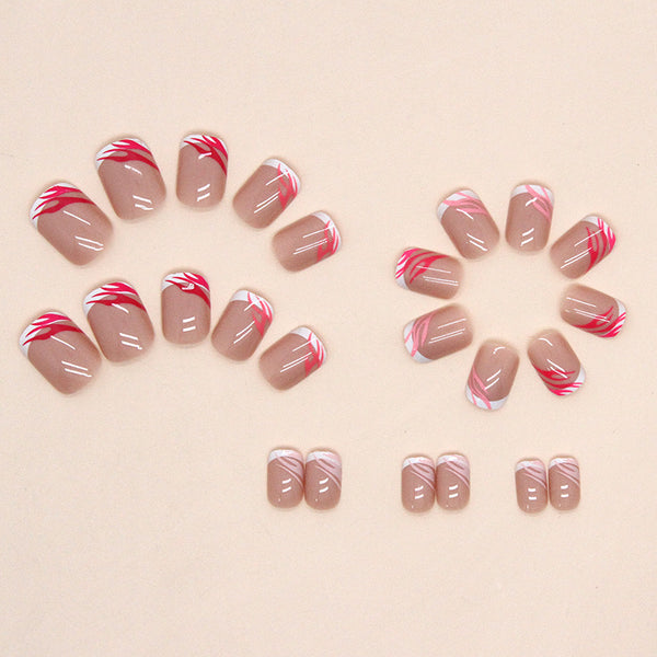 12 Sizes-24 Pcs Press On Nails W984