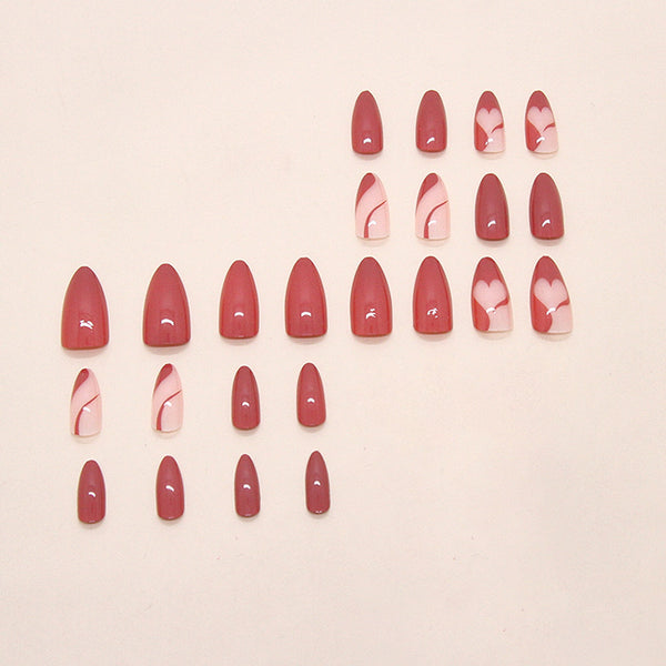 12 Sizes-24 Pcs Press On Nails W1919