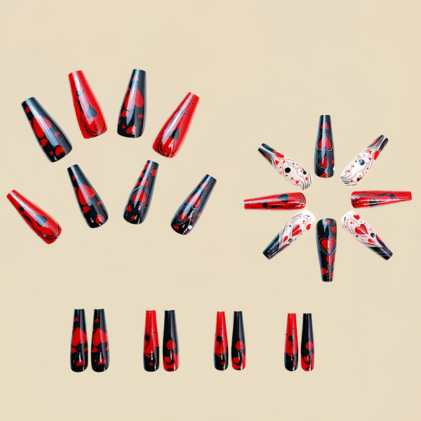 12 Sizes-24 Pcs Press On Nails Y445