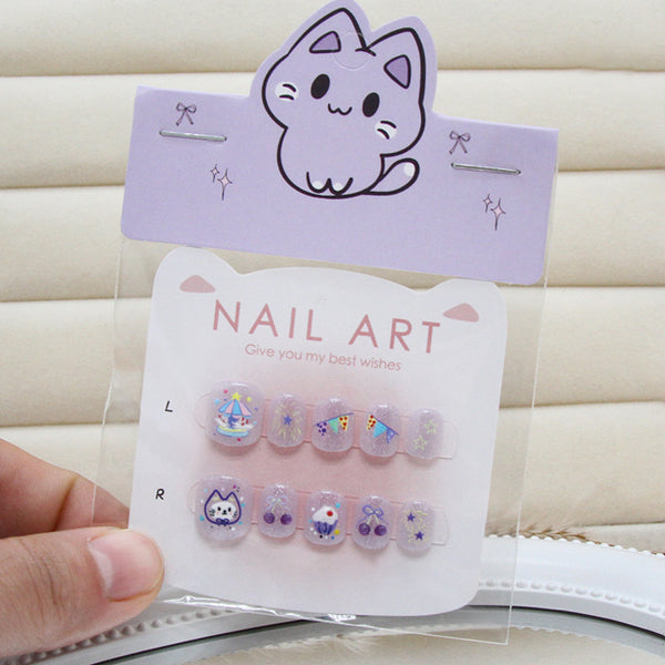 12 Sizes-24 Pcs Press On Nails K024