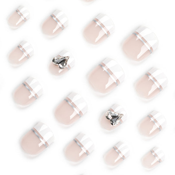 12 Sizes-24 Pcs Press On Nails JP2991