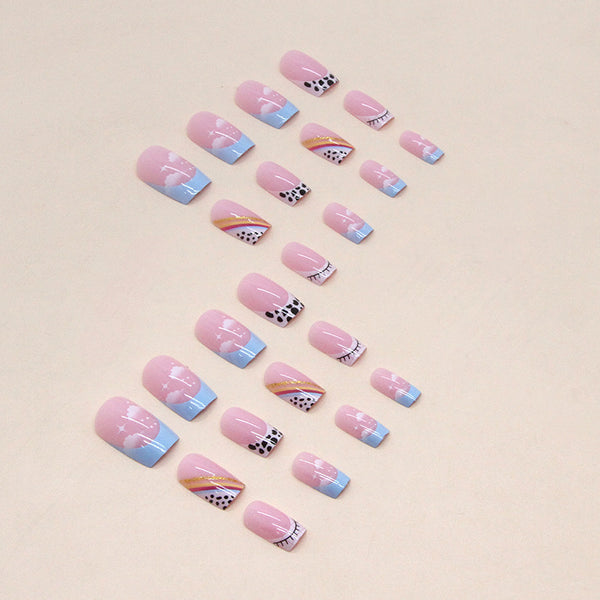 12 Sizes-24 Pcs Press On Nails W862