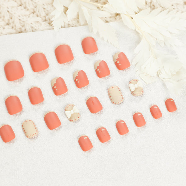 12 Sizes-24 Pcs Press On Nails JP1370