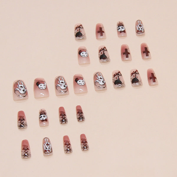 12 Sizes-24 Pcs Press On Nails W1603