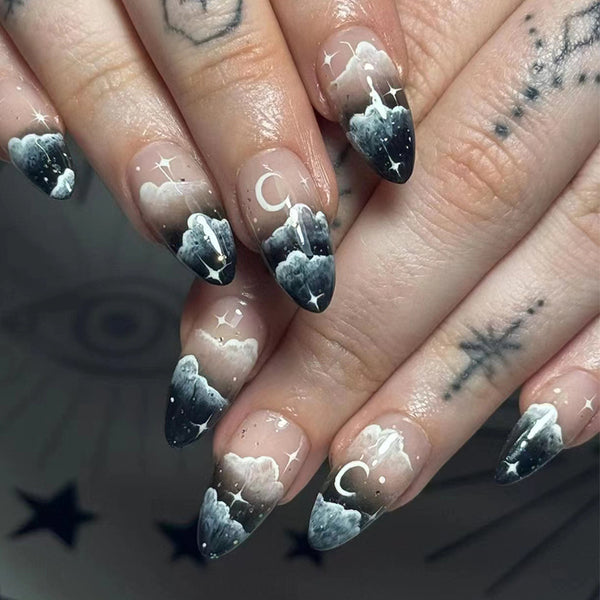 12 Sizes-24 Pcs Press On Nails W1608