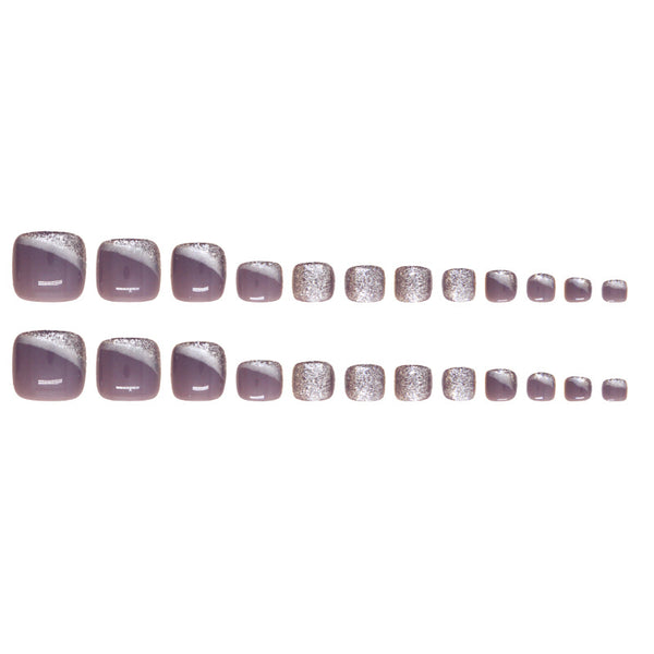 12 Sizes-24 Pcs Press On Nails F162