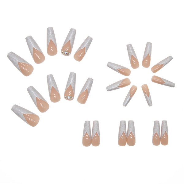 12 Sizes-24 Pcs Press On Nails Z165