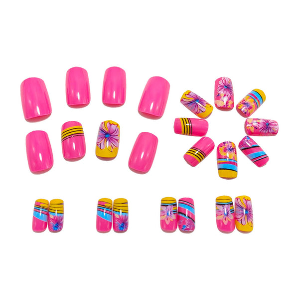 12 Sizes-24 Pcs Press On Nails Y1529