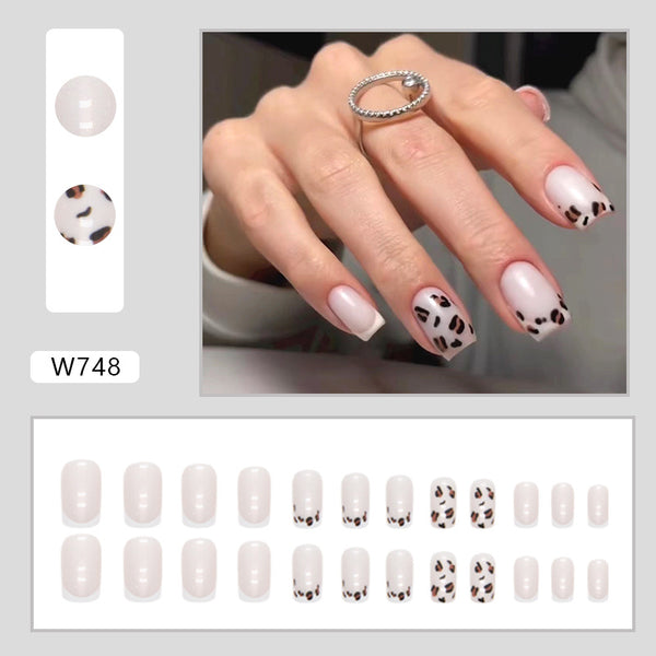 12 Sizes-24 Pcs Press On Nails W748