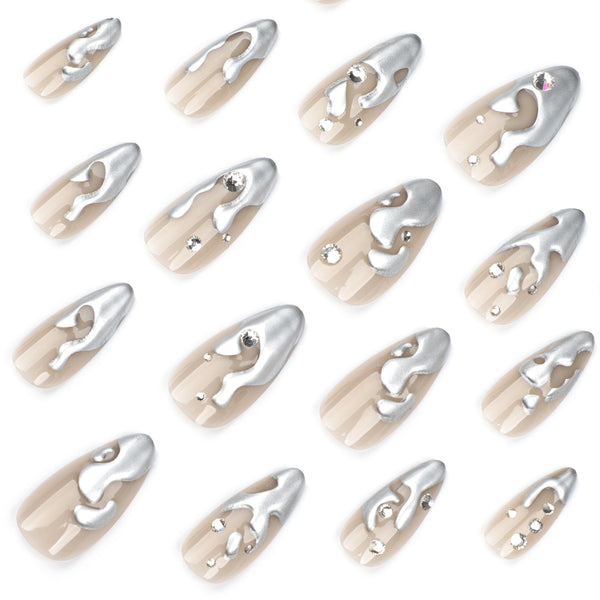 12 Sizes-24 Pcs Press On Nails JP3427