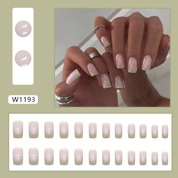 12 Sizes-24 Pcs Press On Nails W1193