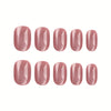 Glossy Ombre Pink Short Press on Nails